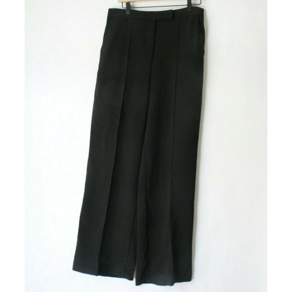 NWT TopShop Pintuck Pleat Wide Leg Dress Pants Black